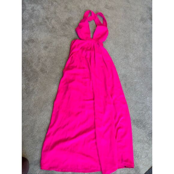 JILL STUART Deep V Gown in Gossip pink, Sz 2, $328 B26 - Picture 3 of 9